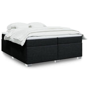 kontinentalseng med madras 200x200 cm stof sort