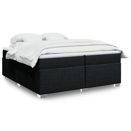 kontinentalseng med madras 200x200 cm stof sort