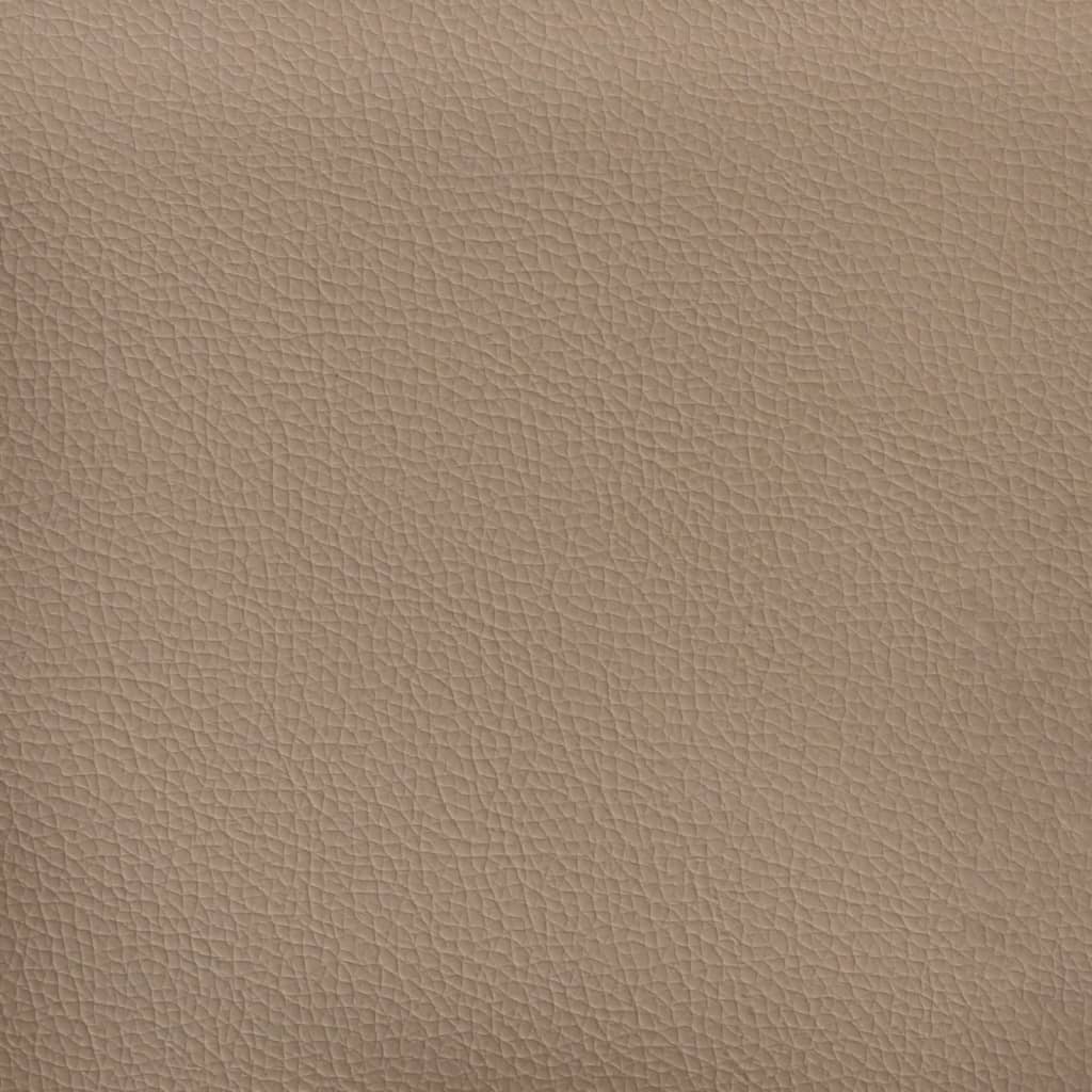 kontinentalseng 90x200 cm kunstlæder cappuccinofarvet