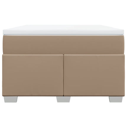 kontinentalseng 120x190 cm kunstlæder cappuccinofarvet