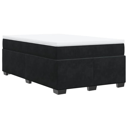 kontinentalseng med madras 120x190 cm velour sort