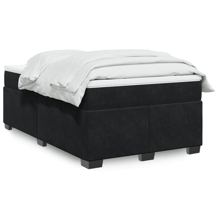 kontinentalseng med madras 120x190 cm velour sort