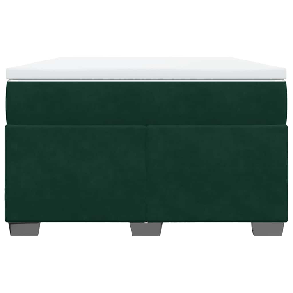kontinentalseng med madras 120x190 cm velour mørkegrøn