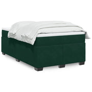 kontinentalseng med madras 120x190 cm velour mørkegrøn
