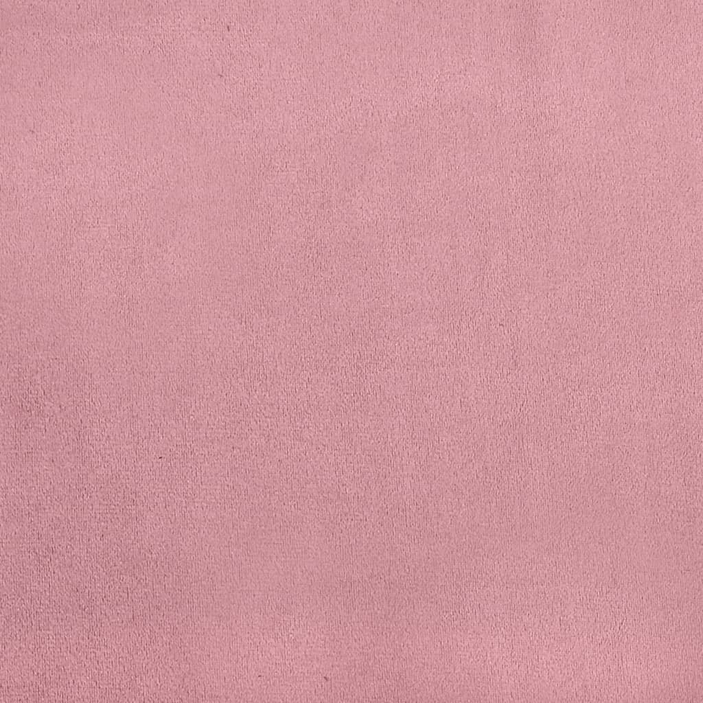 kontinentalseng med madras 120x190 cm velour lyserød