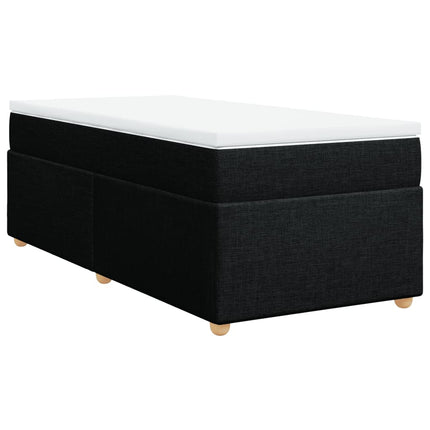 kontinentalseng med madras 90x200 cm stof sort