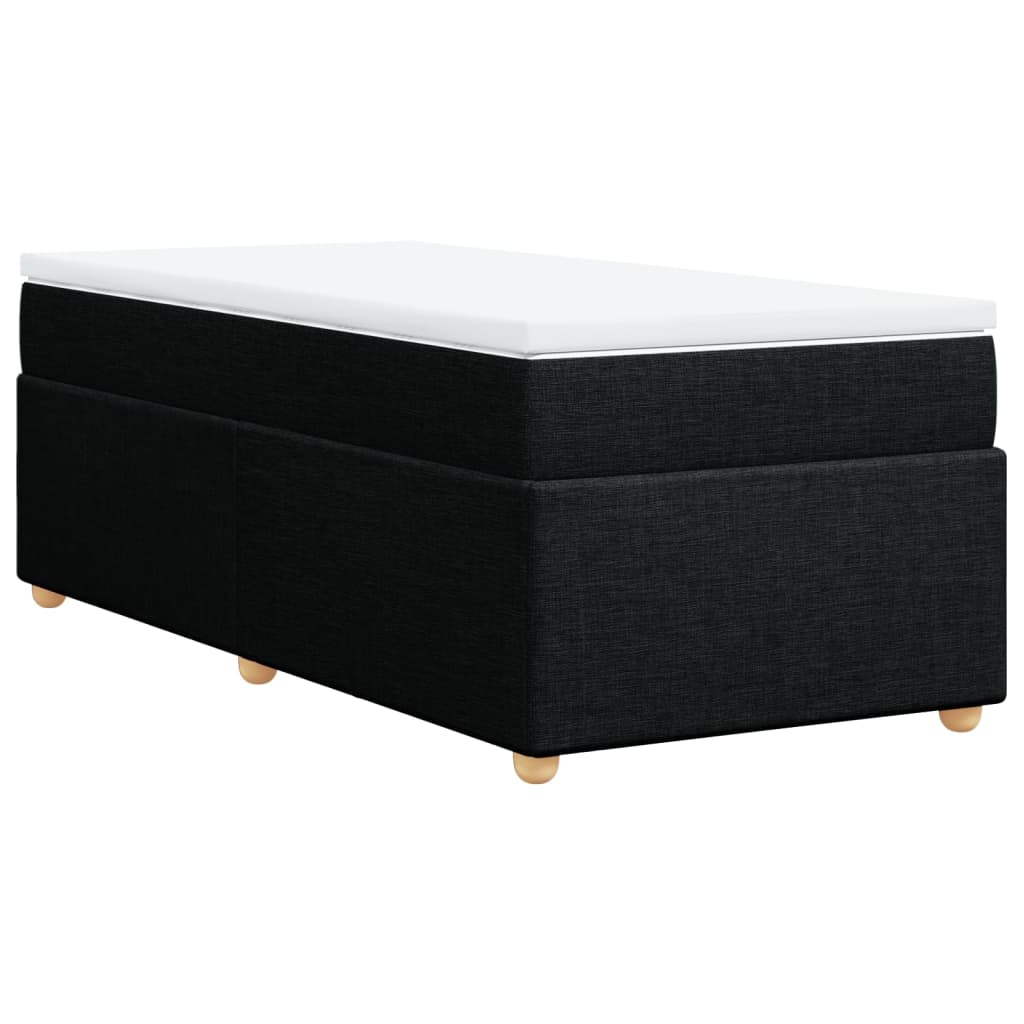 kontinentalseng med madras 100x200 cm stof sort