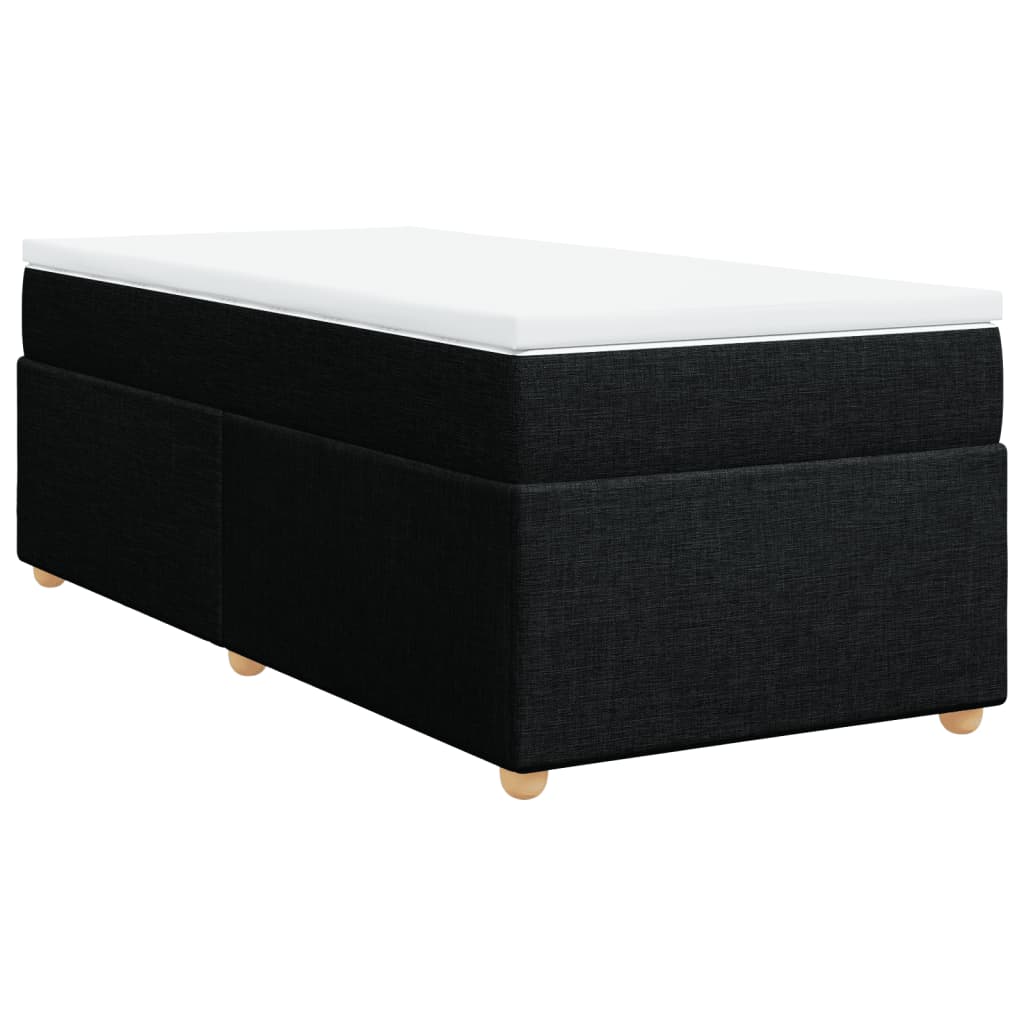 kontinentalseng med madras 100x200 cm stof sort