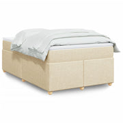 kontinentalseng med madras 120x190 cm stof cremefarvet