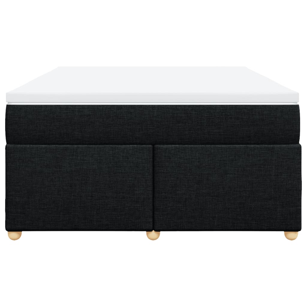 kontinentalseng med madras 140x190 cm stof sort