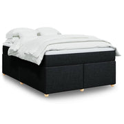 kontinentalseng med madras 140x190 cm stof sort