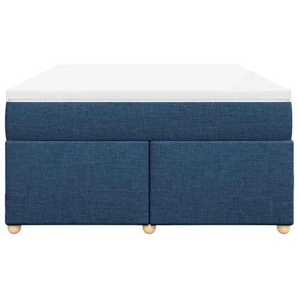 kontinentalseng med madras 140x190 cm stof blå