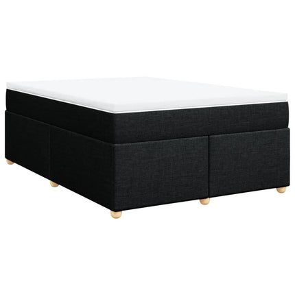 kontinentalseng med madras 140x200 cm stof sort