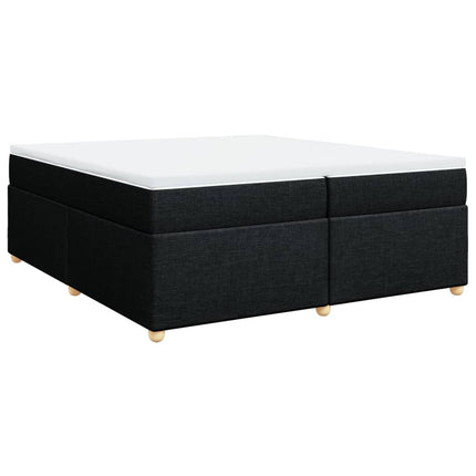 kontinentalseng med madras 200x200 cm stof sort