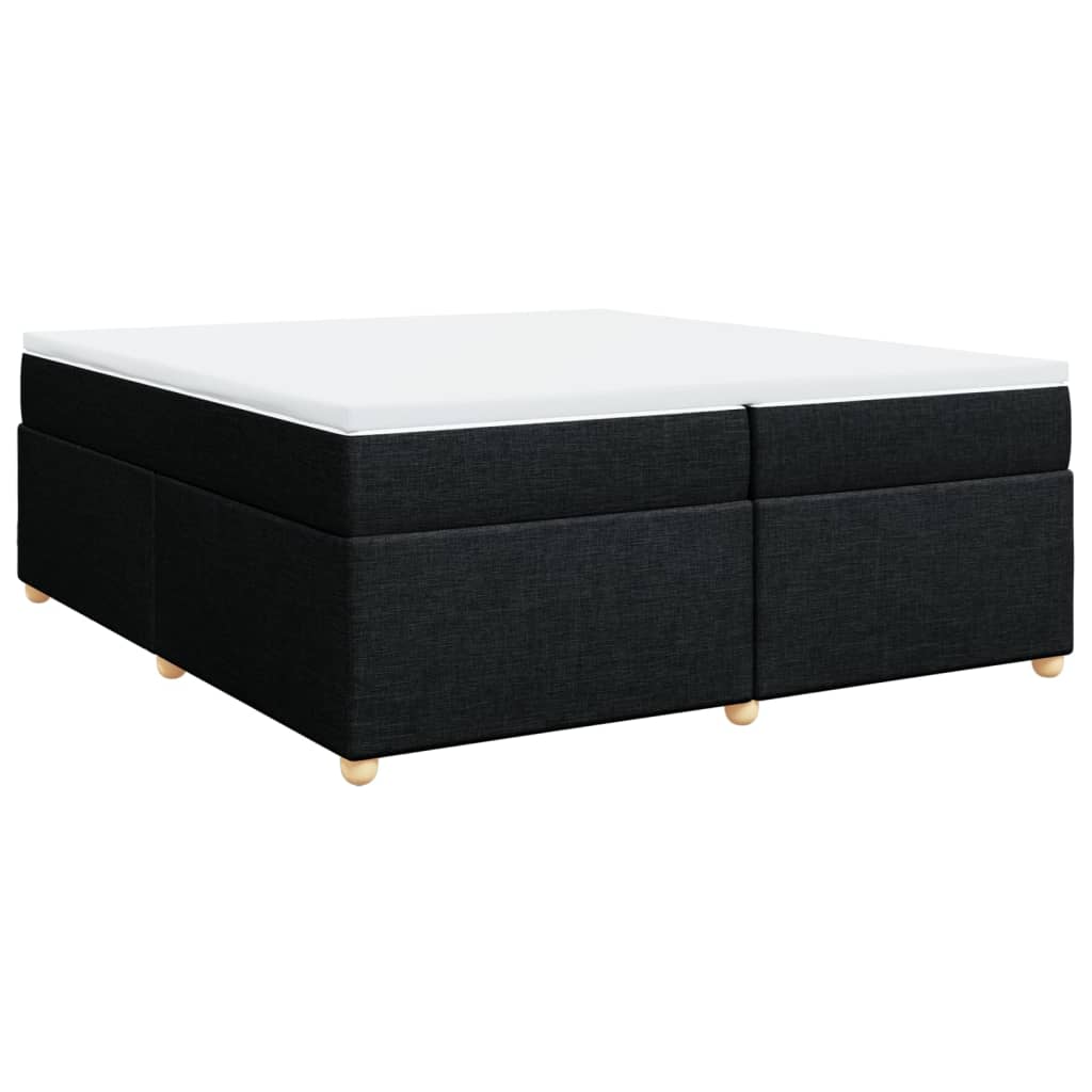 kontinentalseng med madras 200x200 cm stof sort