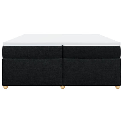 kontinentalseng med madras 200x200 cm stof sort