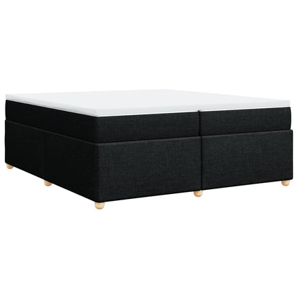 kontinentalseng med madras 200x200 cm stof sort