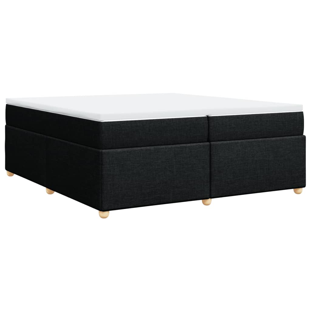 kontinentalseng med madras 200x200 cm stof sort