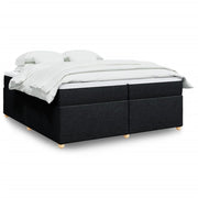 kontinentalseng med madras 200x200 cm stof sort