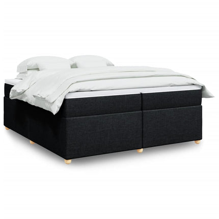 kontinentalseng med madras 200x200 cm stof sort