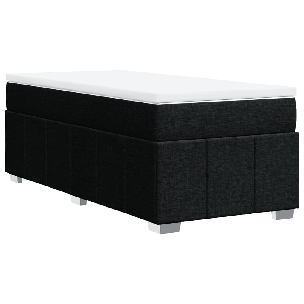 kontinentalseng med madras 80x200 cm stof sort