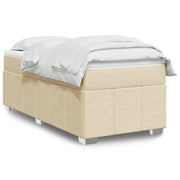 kontinentalseng med madras 80x200 cm stof cremefarvet