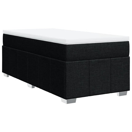 kontinentalseng med madras 90x200 cm stof sort