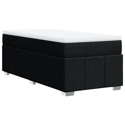 kontinentalseng med madras 90x200 cm stof sort