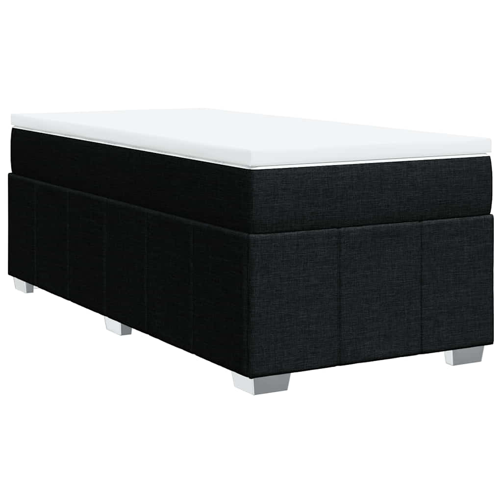 kontinentalseng med madras 100x200 cm stof sort
