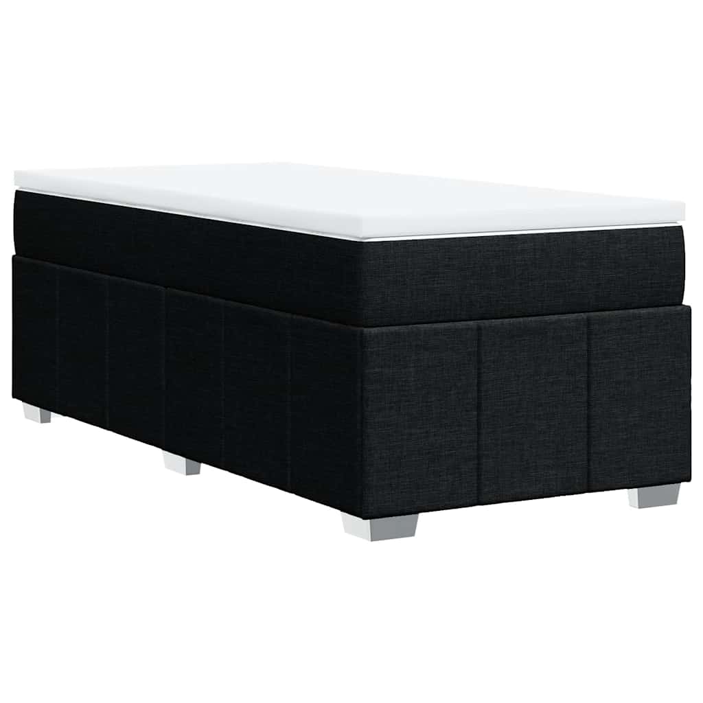 kontinentalseng med madras 100x200 cm stof sort