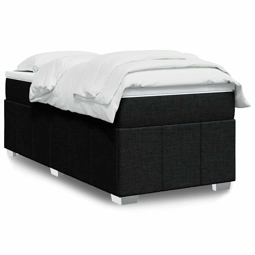 kontinentalseng med madras 100x200 cm stof sort