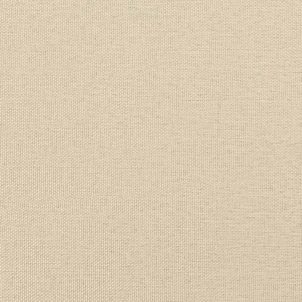 kontinentalseng med madras 100x200 cm stof cremefarvet