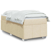 kontinentalseng med madras 100x200 cm stof cremefarvet