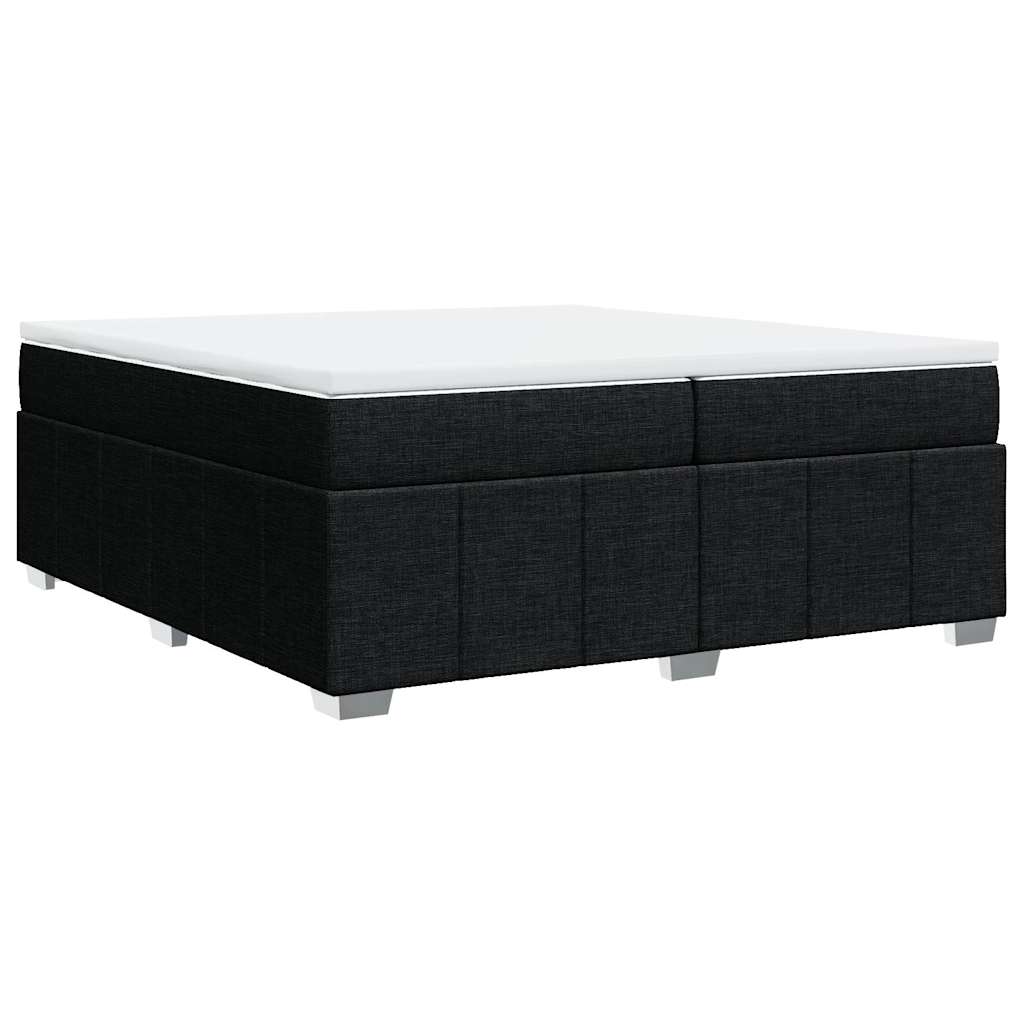 kontinentalseng med madras 200x200 cm stof sort
