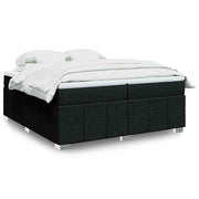 kontinentalseng med madras 200x200 cm stof sort