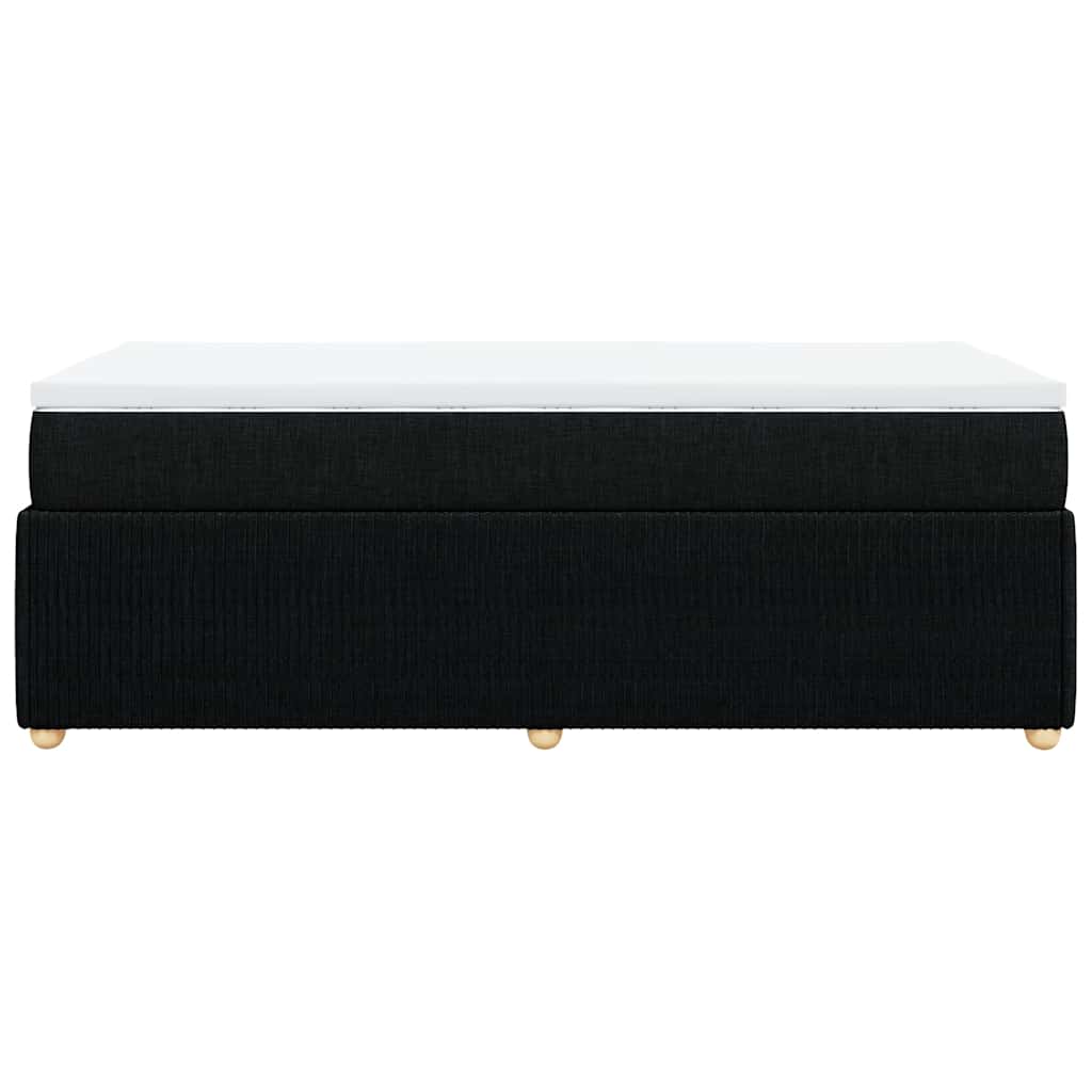 kontinentalseng med madras 80x200 cm stof sort