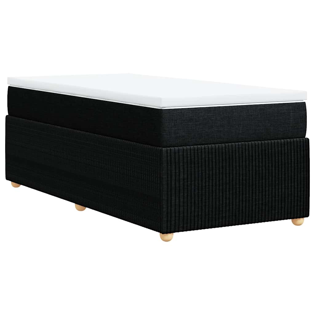 kontinentalseng med madras 80x200 cm stof sort