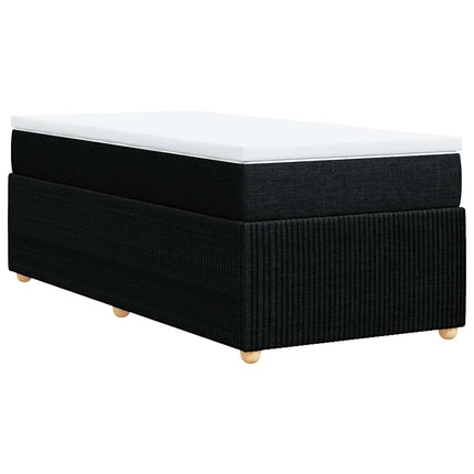 kontinentalseng med madras 80x200 cm stof sort