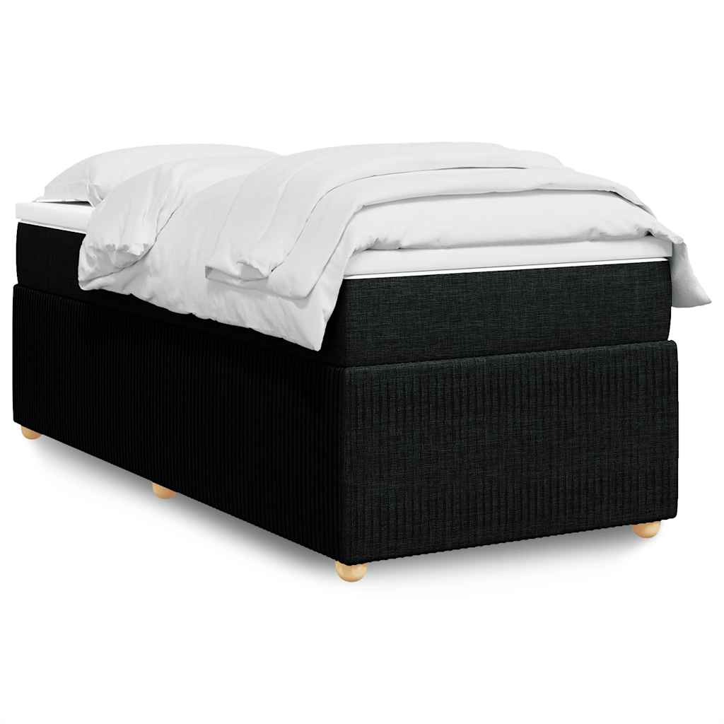 kontinentalseng med madras 80x200 cm stof sort