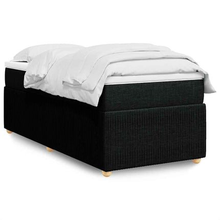 kontinentalseng med madras 80x200 cm stof sort
