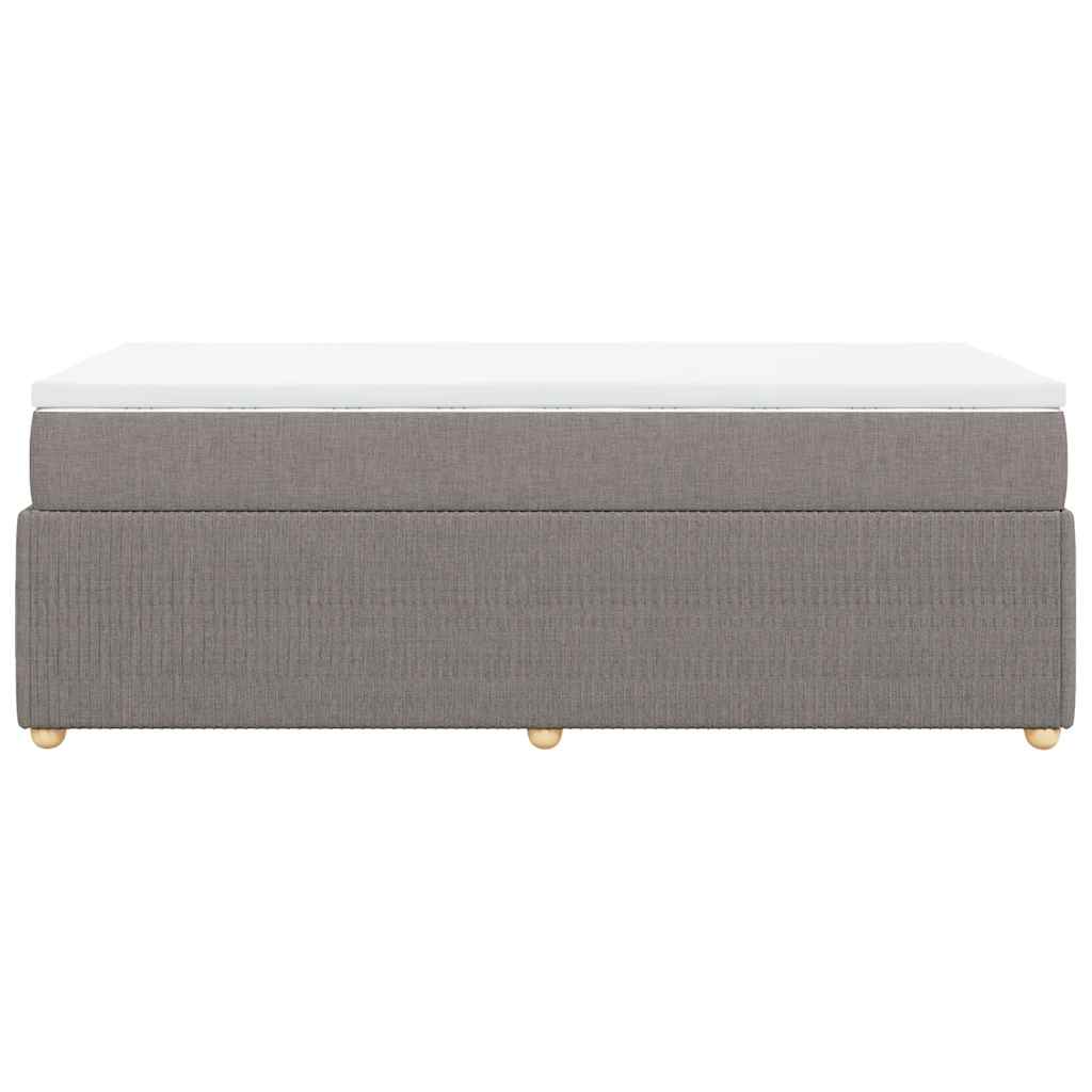 kontinentalseng med madras 90x200 cm stof gråbrun