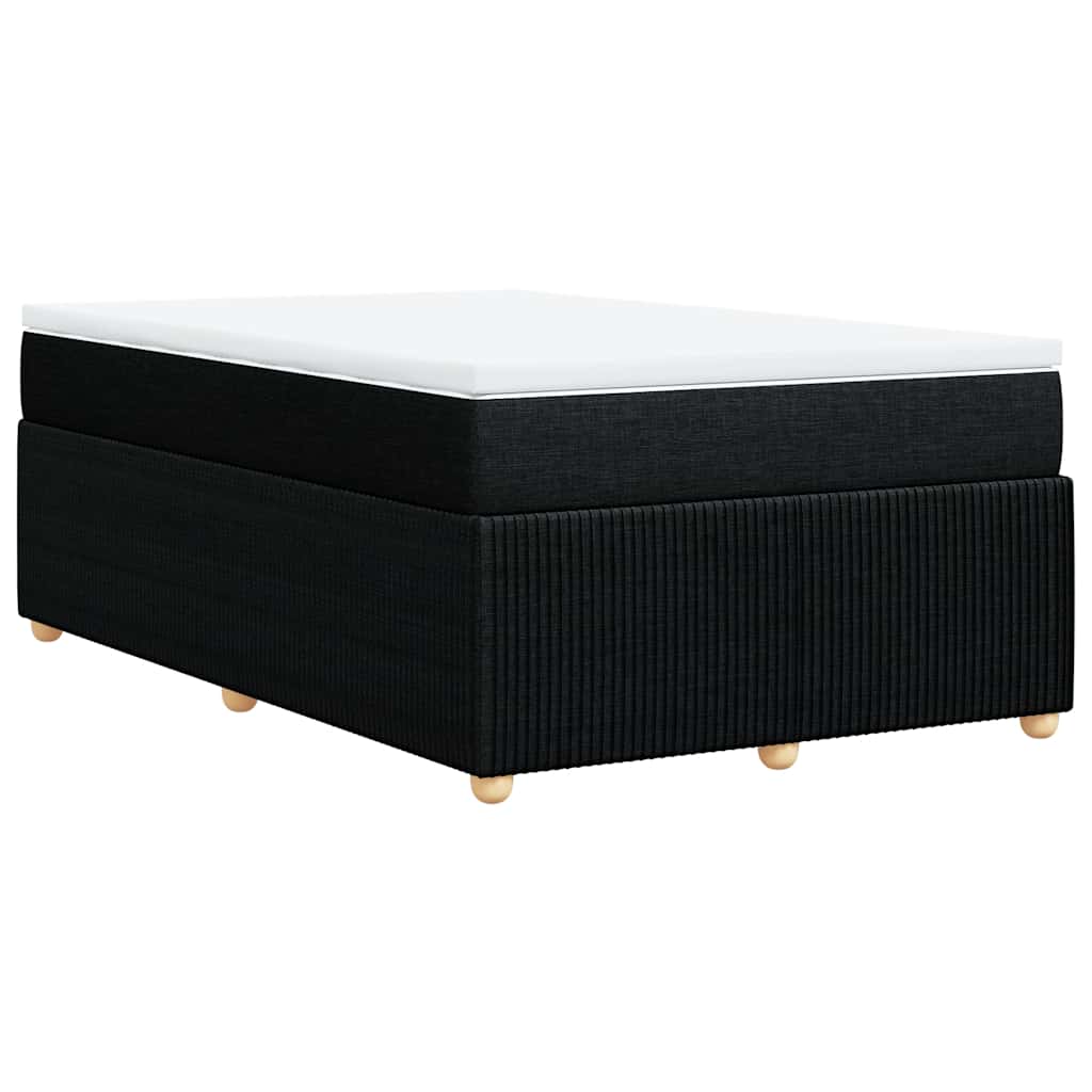 kontinentalseng med madras 120x200 cm stof sort