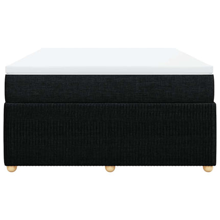 kontinentalseng med madras 140x190 cm stof sort