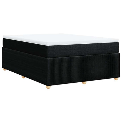 kontinentalseng med madras 140x190 cm stof sort