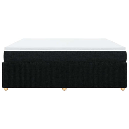 kontinentalseng med madras 200x200 cm stof sort