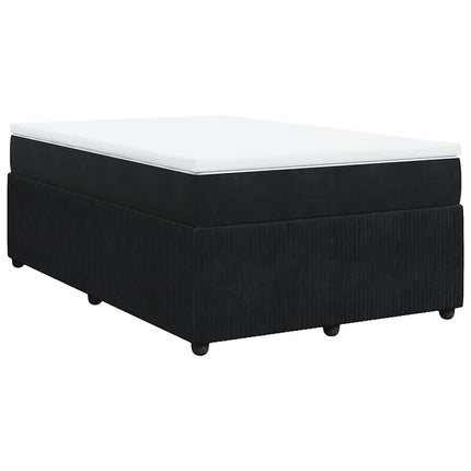 kontinentalseng med madras 120x190 cm velour sort