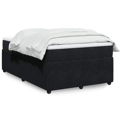 kontinentalseng med madras 120x190 cm velour sort