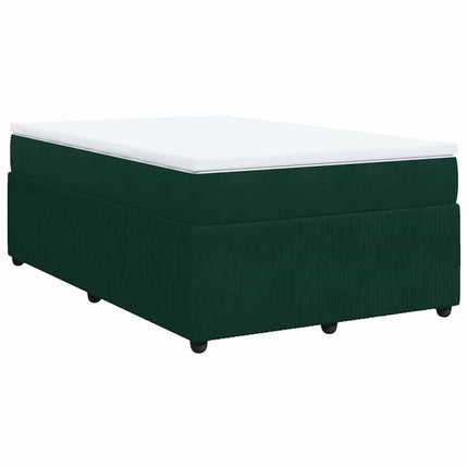 kontinentalseng med madras 120x190 cm velour mørkegrøn