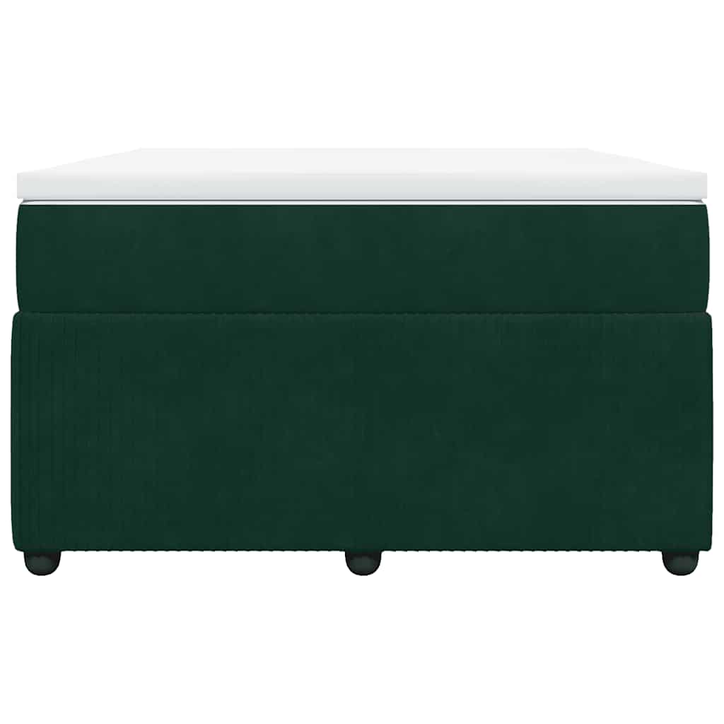 kontinentalseng med madras 120x190 cm velour mørkegrøn