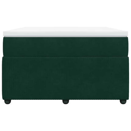 kontinentalseng med madras 120x190 cm velour mørkegrøn